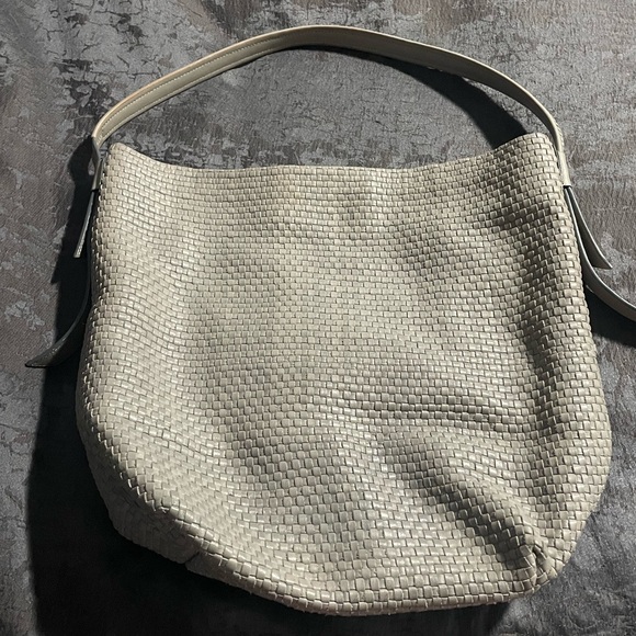 Cole Haan Woven Leather Bethany Hobo (Gray) - Picture 1 of 15